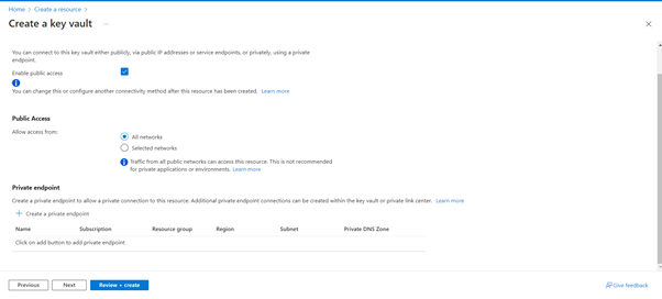 Create Microsoft Azure Key Vault Service Instance Using Azure Cloud Portal 